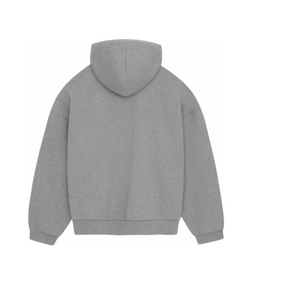 (L) NWT $100 Fear of God Essentials Dark Heather Oatmeal Hoodie - Picture 3 of 8